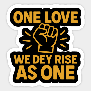 One Love Unity Sticker